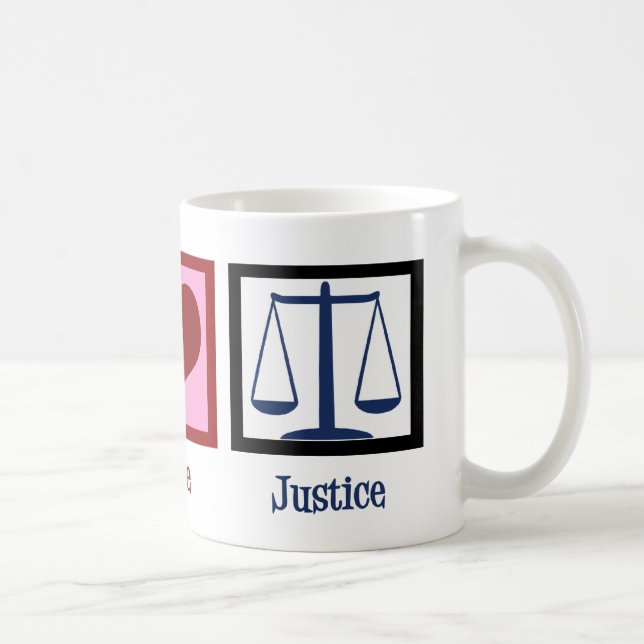 Taza De Café Paz Amar Justicia (Derecha)