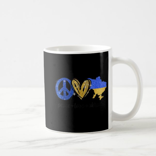 Taza De Café Paz Amar Ucrania Bandera Ucraniana Estoy Con Ukr (Derecha)