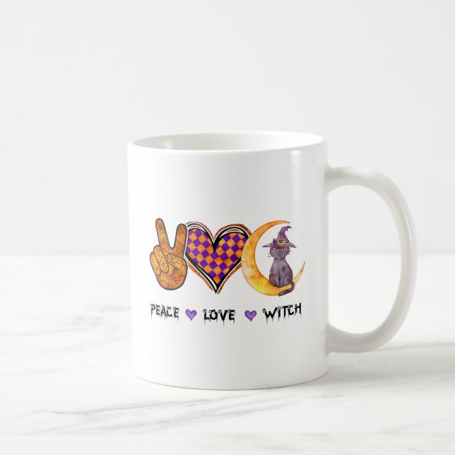Taza De Café Paz, amor, bruja (Derecha)