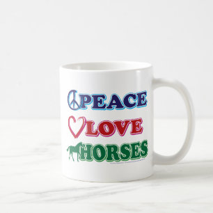 Taza De Café Paz-amor-caballos