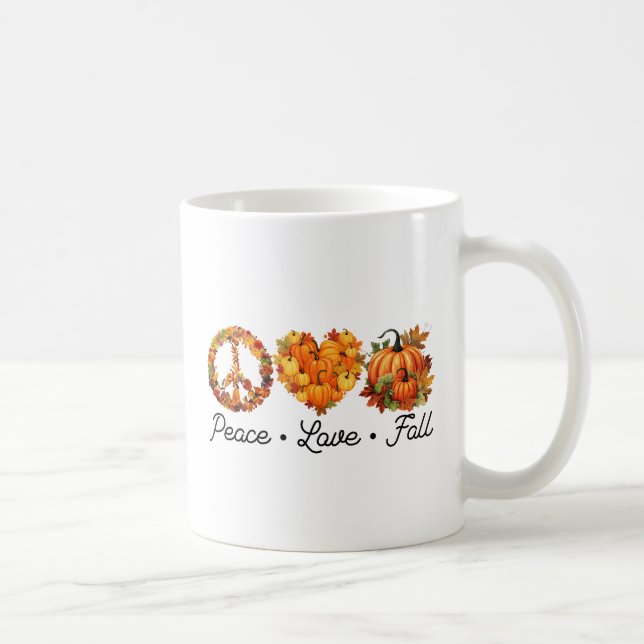 Taza De Café Paz, amor, caída - Calabazas (Derecha)