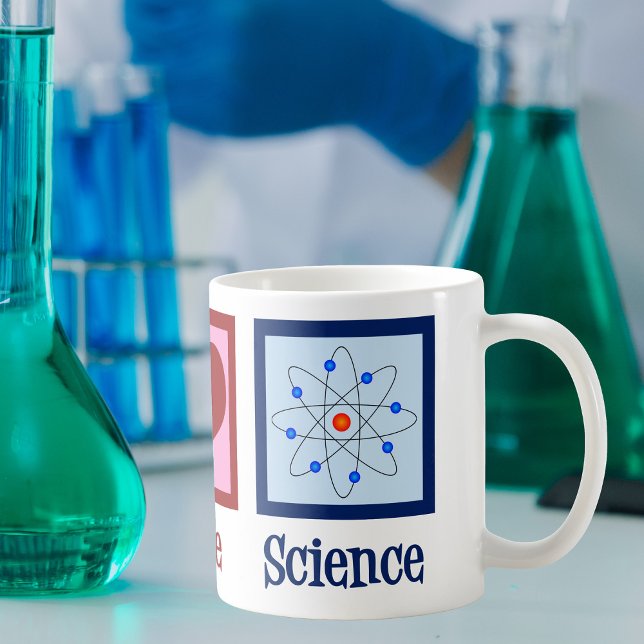 Taza De Café Paz Amor Ciencia (Subido por el creador)