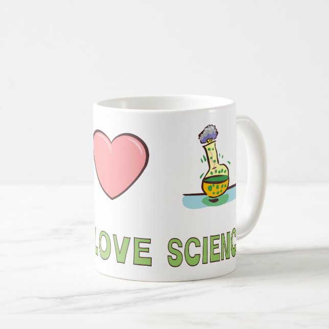 Taza De Café Paz Amor Ciencia (Anverso derecho)