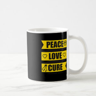 Taza De Café Paz Amor Curar Conciencia sobre el Cáncer Infantil