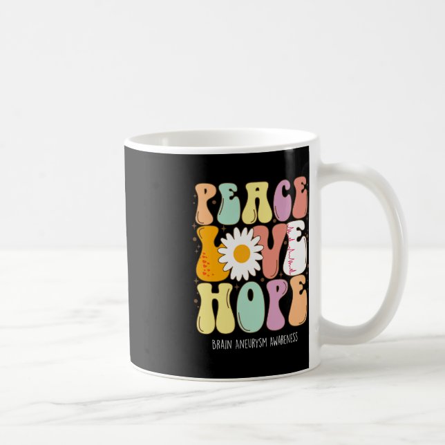 Taza De Café Paz Amor Esperanza Aneuralismo Cerebro Ayuda para  (Derecha)