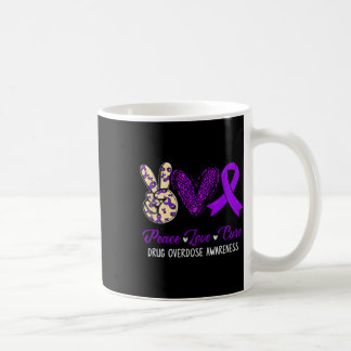 Taza De Café Paz Amor Esperanza Cinta Morada Conciencia de Sobr