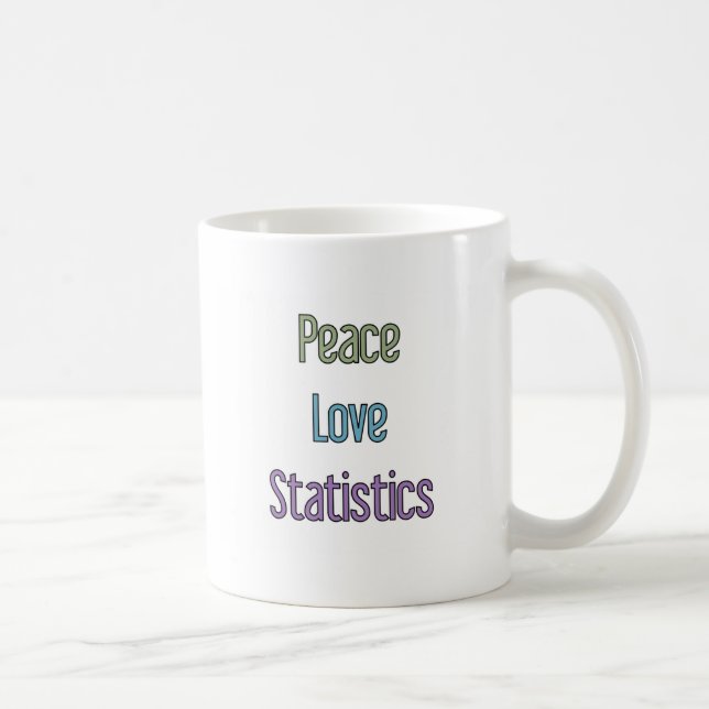 Taza De Café Paz, amor, estadísticas (Derecha)