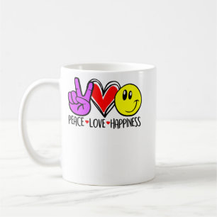 Taza De Café Paz Amor Felicidad Positividad
