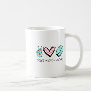Taza De Café Paz Amor Hockey Diseño Lindo Para Mujeres Chicas A