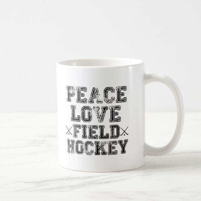 Taza De Café Paz, amor, hockey hierba (Derecha)