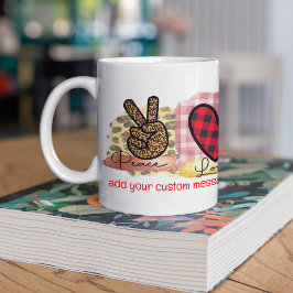 Taza De Café Paz Amor Mascota Pomerania Día de San Valentín de 