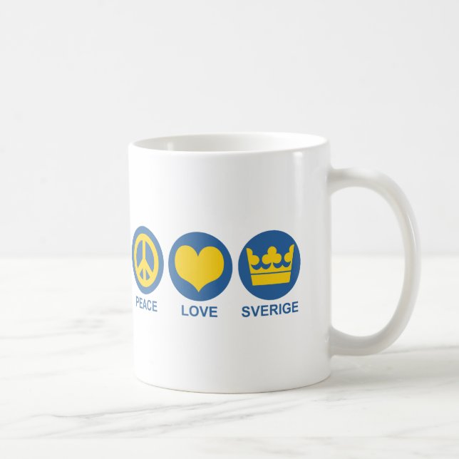 Taza De Café Paz Amor Sverige (Derecha)