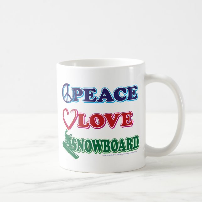 Taza De Café Paz-Amor-TablaDeNieve (Derecha)