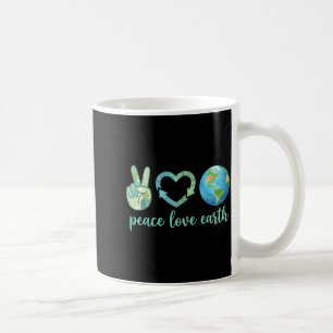 Taza De Café Paz amor tierra eco amigable naturaleza día de la