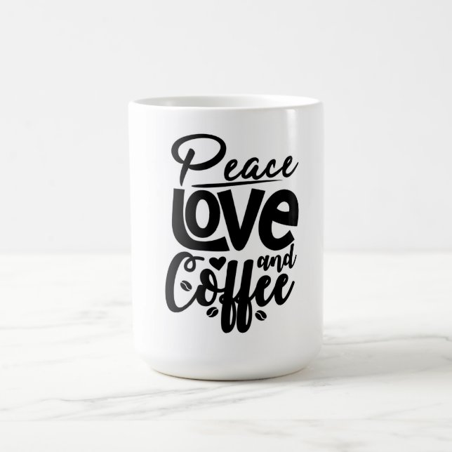 Taza De Café Paz, amor y café (Centro)
