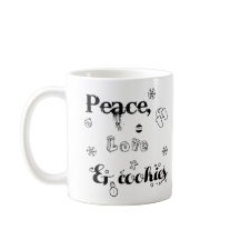 paz amor y galletas Navidades mug giros