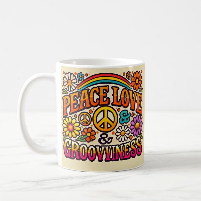 Taza De Café Paz, amor y groovinería (Izquierda)