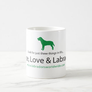 Taza De Café Paz, amor y Labradors