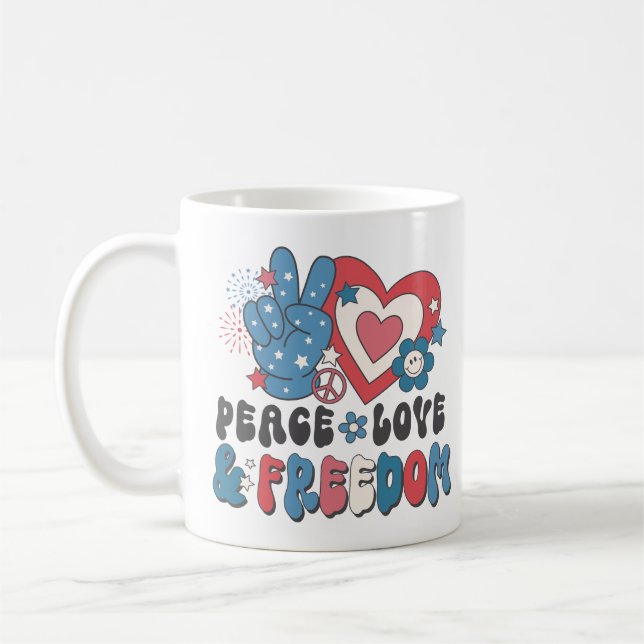 Taza De Café Paz Amor y Libertad (Izquierda)