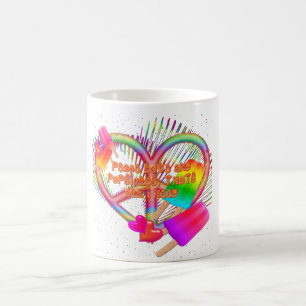 Taza De Café Paz Amor y Popsicles-Café Mug