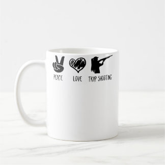 Taza De Café Paz Amor Y Tiro Al Plato