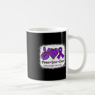Taza De Café Paz Cure Fibromialgia Conciencia Cinta púrpura