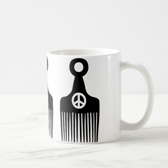 Taza De Café Paz de afro-pelo (Derecha)