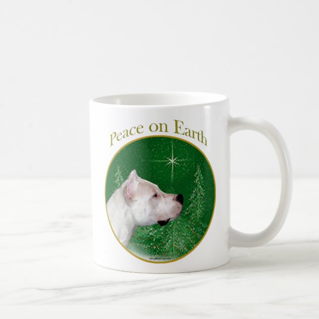 Taza De Café Paz de Dogo Argentino (Derecha)