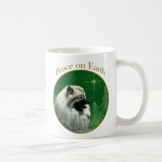 Taza De Café Paz de Keeshond (Derecha)