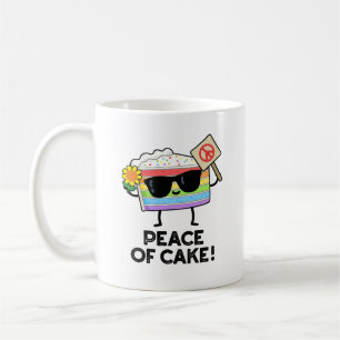 Taza De Café Paz De La Divertida Pun De Comida De Pastel