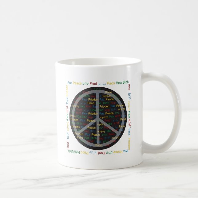 Taza De Café Paz de mundo (Derecha)