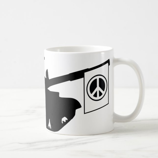 Taza De Café ¡Paz de mundo! No guerra (Derecha)