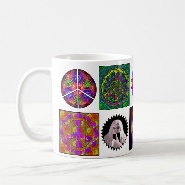 Taza De Café Paz del remiendo (Izquierda)