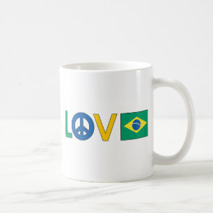 Taza De Café Paz el Brasil del amor
