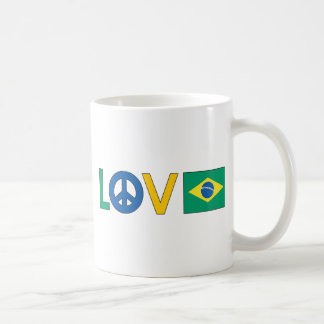 Taza De Café Paz el Brasil del amor