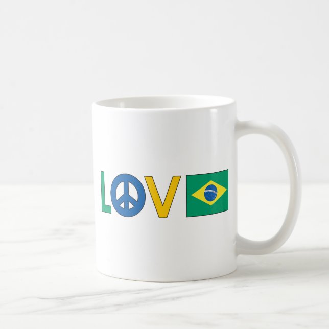 Taza De Café Paz el Brasil del amor (Derecha)
