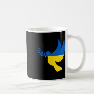 Taza De Café Paz en Ucrania Paloma. Apoyemos a Ucrania. Liberta