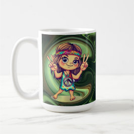 Taza De Café Paz Hippie