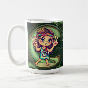 Taza De Café Paz Hippie