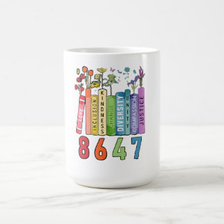 TAZA DE CAFÉ PAZ, INCLUSIÓN, AMABILIDAD, CAMBIO, DIVERSIDAD, UN