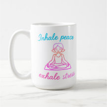 Paz Inhale, Estrés Exhale - Calma Mind Yoga Desig