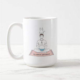 Taza De Café Paz Interior, Gato Exterior