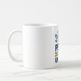 Taza De Café Paz para Ucrania arte popular de piano