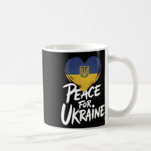 Taza De Café Paz para Ucrania Bandera de Ucrania Símbolo del co
