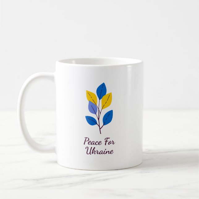 Taza De Café Paz para Ucrania - Café Mug (Izquierda)