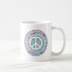 Taza De Café Paz psicodélica