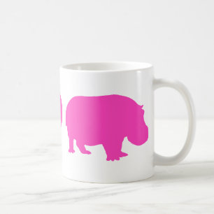 Taza De Café Paz Rosa Amor y Hipopótamos