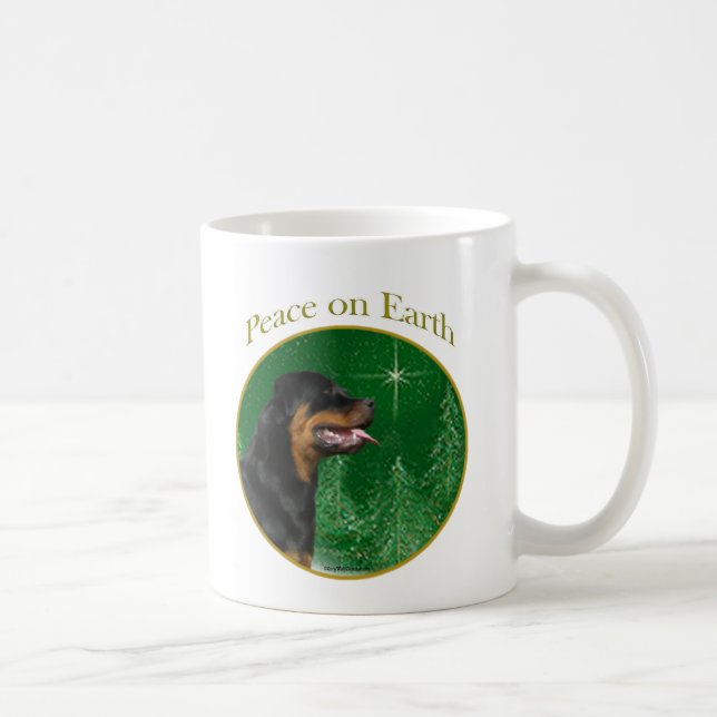 Taza De Café Paz Rottweiler (Derecha)