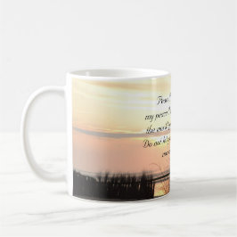 Taza De Café Paz te dejo, Biblia Verse Ocean Sunset