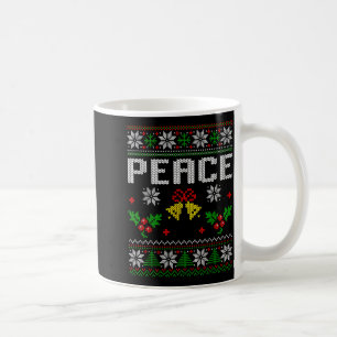 Taza De Café Paz vengo en paz Pareja fea Navideña